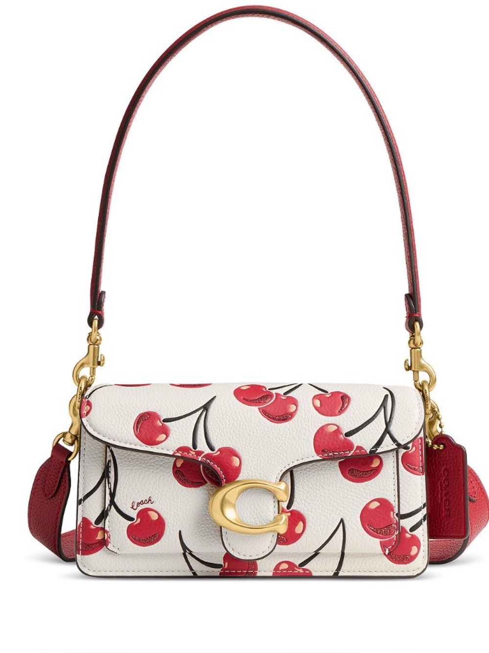 Coach Tabby Shoulder Bag 20 With Cherry Print.